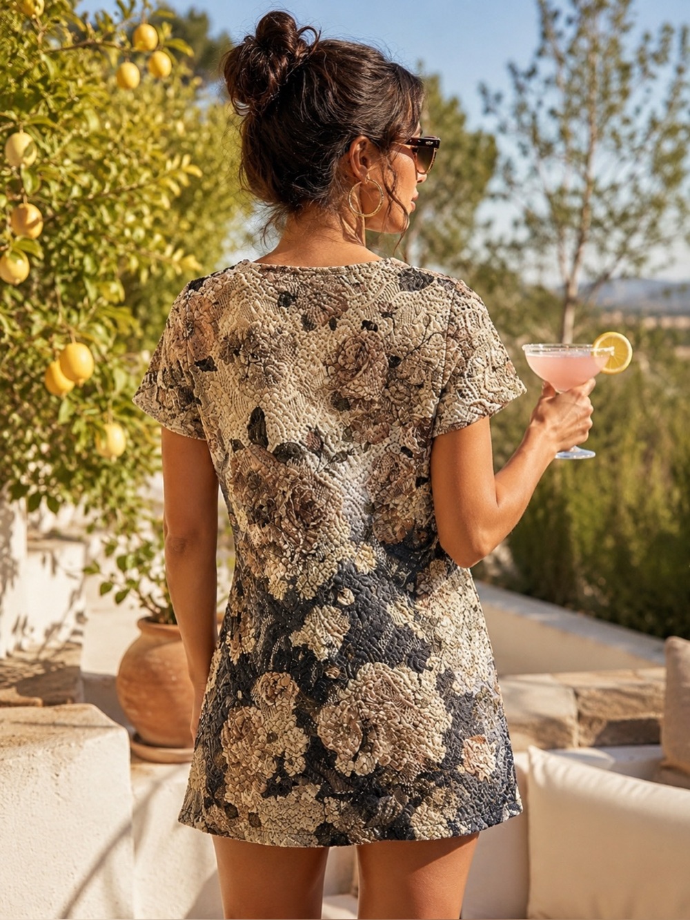 NWT Origami Floral Lace Mini Dress